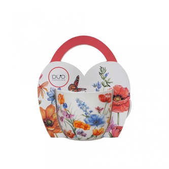 Porcelánový hrnek SPRING 460 ml v papírovém košíku