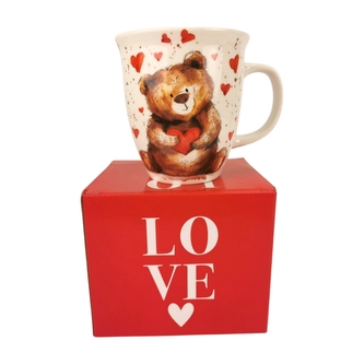 Porcelánový hrnek Medvěd s balónkem 650 ml v krabičce