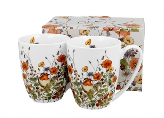 Sada 2ks porcelánových hrnků WILD BIRD, 360 ml