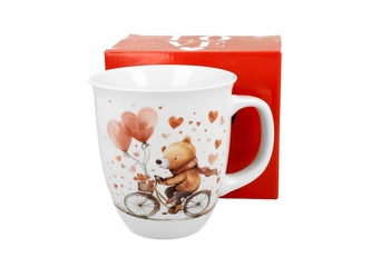 Porcelánový hrnek BEAR ON A BIKE 650 ml v krabičce