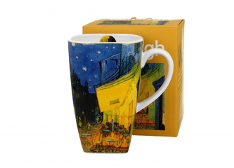 Porcelánový čtvercový hrnek TERRACE AT NIGHT 650 ml