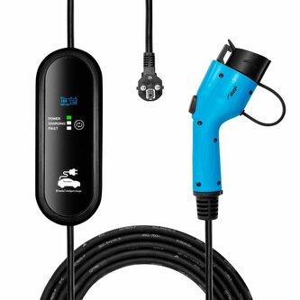 Akyga Napájecí kabel pro elektromobily Type 1, LCD displej, Control Box, 1-fázový 16A 3.8kW, délka 5m