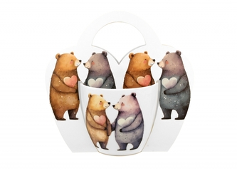 Porcelánový hrnek BEAR 1 v papírovém košíku 460 ml