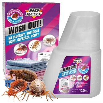 NO Pest Prací prostředek na roztoče, vajíčka štěnic, vši, blechy, klíšťata Wash Out! 120ml