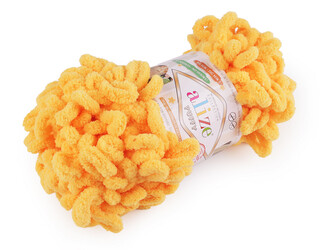 Pletací příze Alize Puffy 100 g - 1 ks - 42 (216) žlutá