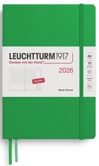 Week Planner 2026 Medium (A5) Spring Leaf