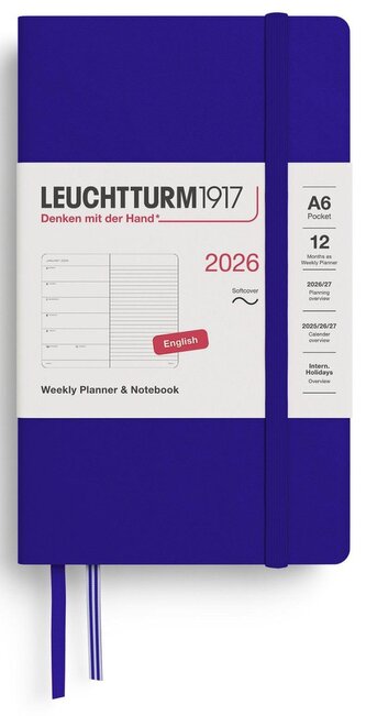 Weekly Planner & Notebook 2026 Pocket (A6) Ink