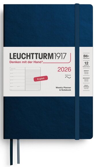 Weekly Planner & Notebook 2026 Paperback (B6+) Deep Sea