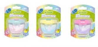 Temperówka potrójna z pojemnikiem pastel mix