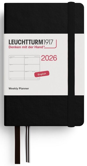 Weekly Planner 2026 Mini (A7) Black