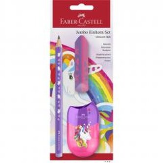 Zestaw Jednorożec ołówek Jumbo+temperówka+gumka