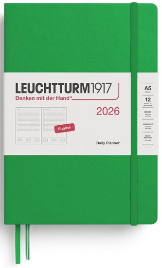 Daily Planner 2026 Medium (A5) Spring Leaf