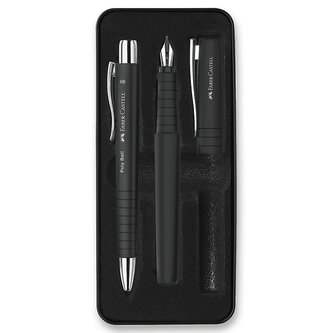 Zestaw prezentowy Poly pióro B + długopis czarny