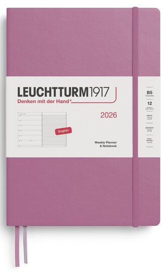 Weekly Planner & Notebook 2026 Composition (B5) Dusty Rose