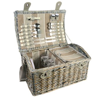Piknikový koš pro 4 osoby ZQ22-1094 - béžový