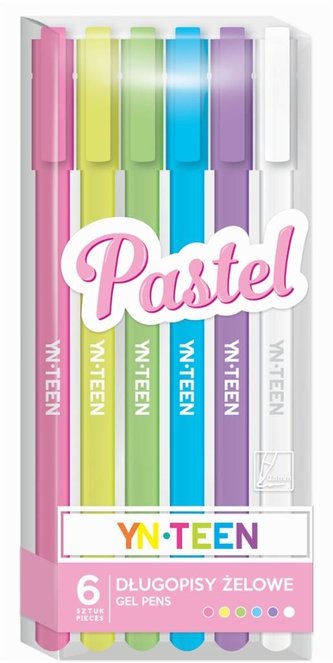 Gelové pero 6 barev pastelové YN TEEN
