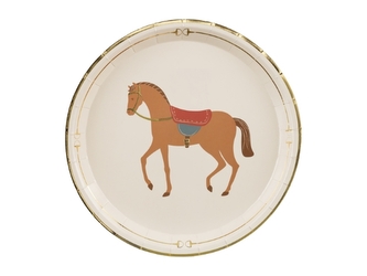 Papírové talíře s koněm – 6 ks, 23 cm