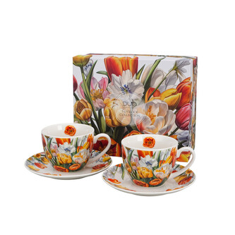 2 filiżanki ze spodkami TULIPANY