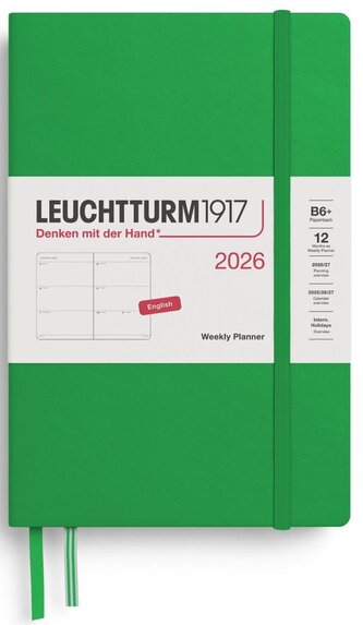 Weekly Planner 2026 Paperback (B6+) Spring Leaf