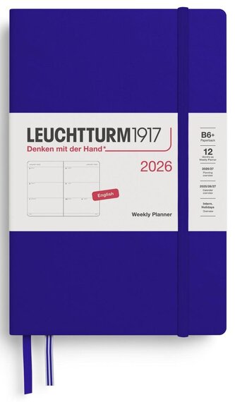 Weekly Planner 2026 Paperback (B6+) Ink