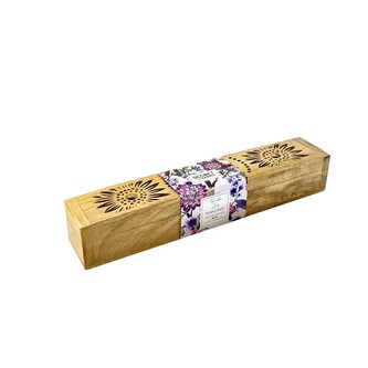 ARÔME Secret garden dřevěná krabička s vonnými tyčinkami Purple Haze