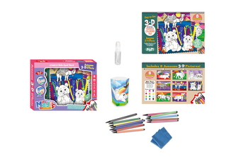 Omalovánky s 3D očima stíratelné 28x21,5 cm