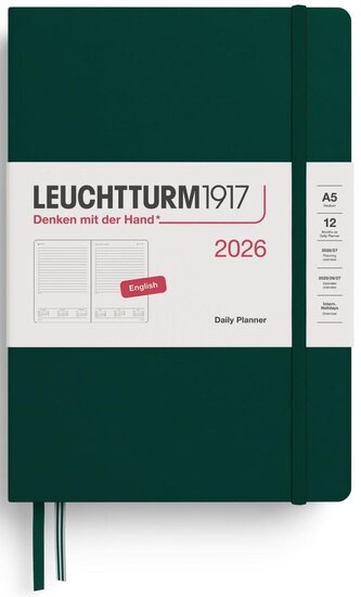 Daily Planner 2026 Medium (A5) Forest Green
