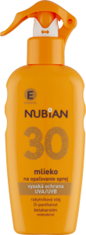 Nubian OF 30 mléko na opalování sprej, 200 ml