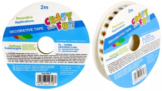 Taśma dekoracyjna samoprzylepna  biała 2M CRAFT WITH FUN 480014