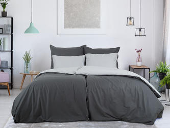 B.E.S. - Petrovice, s.r.o. Povlečení BAVLNA Double face ZIP - Antracit/Šedá Rozměr: 140 x 200 + 70 x 90