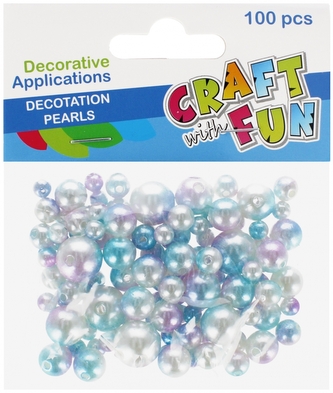Ozdoba dekoracyjna koraliki perłowe 100 szt. CRAFT WITH FUN 521619