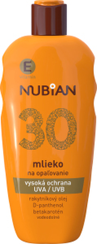 Nubian OF 30 mléko na opalování, 200 ml
