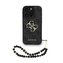 Guess PU 4G Metal Logo Strap Zadní Kryt pro iPhone 16 Pro Black