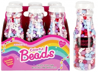 Zestaw koralików do nawlekania butelka MEGA CREATIVE 532513