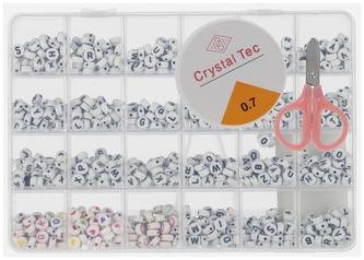 Zestaw koralików do nawlekania Literki MEGA CREATIVE 543676