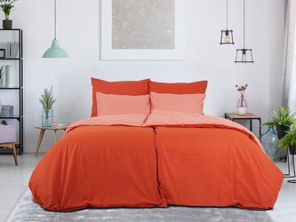 B.E.S. - Petrovice, s.r.o. Povlečení BAVLNA Double face ZIP - Cihlová/Rezavá Rozměr: 140 x 220 + 70 x 90