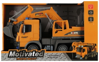 Auto ciężarowe na baterie Koparka MEGA CREATIVE 543867