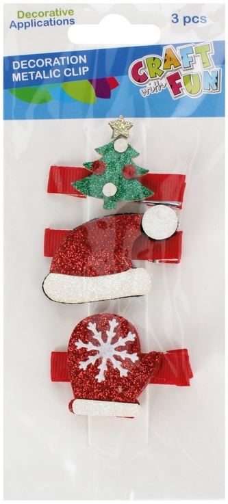 Ozdoba dekoracyjna klamerki Boże Narodzenie CRAFT WITH FUN 521596
