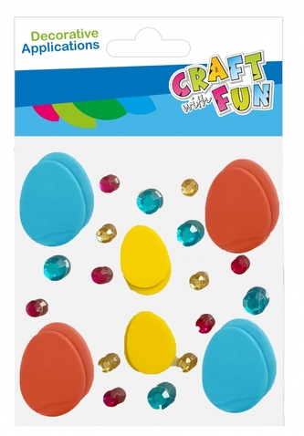 Ozdoba dekoracyjna EVA Jajka samoprzylepne  kryształki Wielkanoc CRAFT WITH FUN 531829