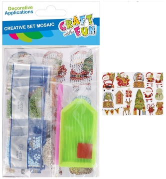 Zestaw kreatywny samoprzylepne kryształki  Boże Narodzenie CRAFT WITH FUN 545870
