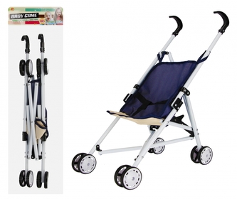 Wózek dla lalek parasolka metalowy granatowy MEGA CREATIVE 536565