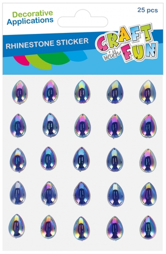 Ozdoby dekoracyjne samoprzylepne Kryształki Łezka op.25 szt. CRAFT WITH FUN 545772
