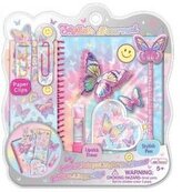 Pamiętnik na spirali z akcesoriami Motylek