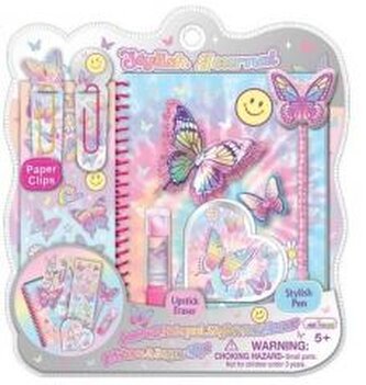 Pamiętnik na spirali z akcesoriami Motylek