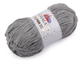 Pletací žinylková příze s lurexovým vláknem Dolphin Star 100 g - 1 ks - 9 (92120) šedá