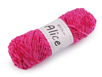Pletací žinylková příze Alice 100 g - 1 ks - 17 pink