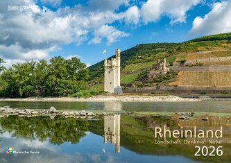 Rheinland 2026 Wandkalender A4 quer Spiralbindung 28 Blatt mit 56 Seiten