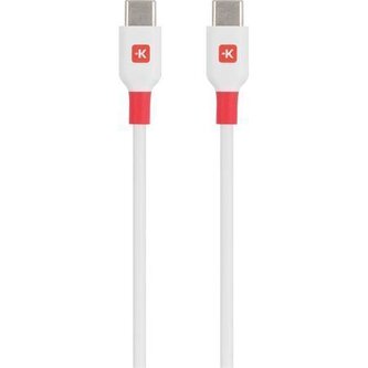 USB kabel, bílá, USB-C / USB-C, 1,2 m, SKROSS SKCA0008C-C120CN