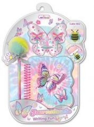 Słuchawki+kołozeszyt+długopis Motylki