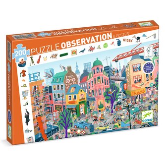 DJECO Vyhledávací puzzle Město - 200 pcs